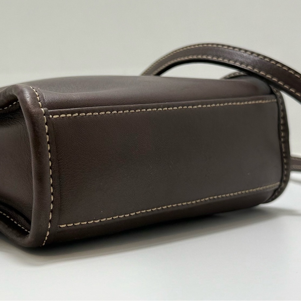 Vintage Coach Bellini 9139 Brown Glove Leather Crossbody Bag Y2K USA Made - Picture 10 of 15